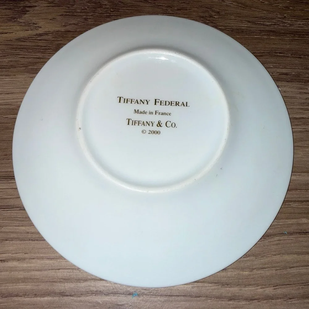 Tiffany & Company FEDERAL Flat Cup & Saucer EUC